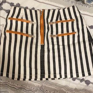 Striped urban outfitters mini skirt
